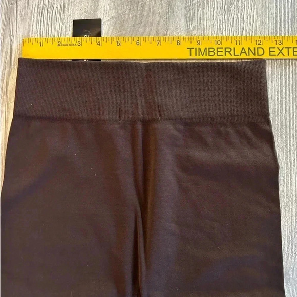 Free to Live Womens Leggings Brown Solid Stretch One Size Footless Chocolate - Picture 6 of 9